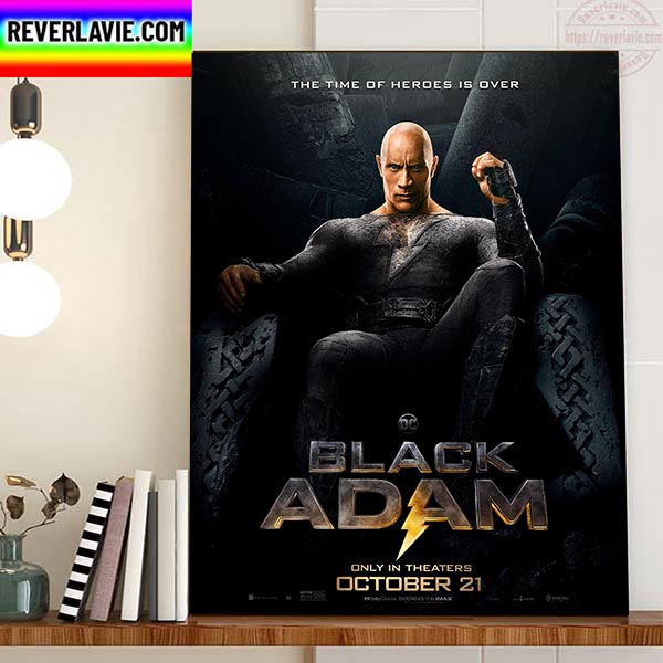 DC Comics Black Adam The Time Of Heroes Is Over Home Decor Poster Canvas DC Comics Black Adam The Time Of Heroes Is Over Home Decor Poster Canvas