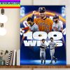 Houston Astros 100 Wins In MLB Home Decor Poster Canvas