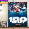Houston Astros The First AL Team To Reach 100 Wins In MLB Home Decor Poster Canvas