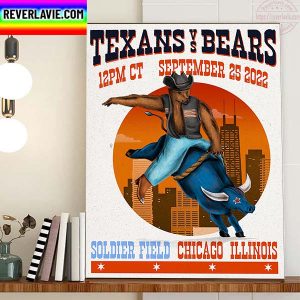 Houston Texans vs Chicago Bears In NFL Home Decor Poster Canvas