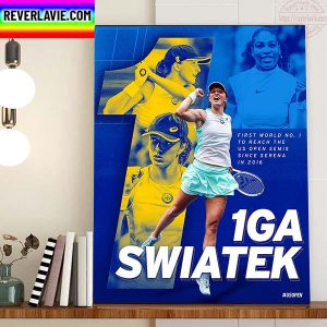 Iga Swiatek First World No 1 To Reach Semifinals US Open Home Decor Poster Canvas