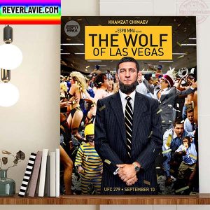 Khamzat Chimaev Is The Wolf Of Las Vegas In UFC 279 Home Decor Poster Canvas