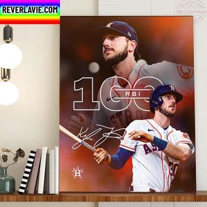 Kyle Tucker Of Houston Astros Reach 100 RBI Since 2009 Home Decor Poster Canvas