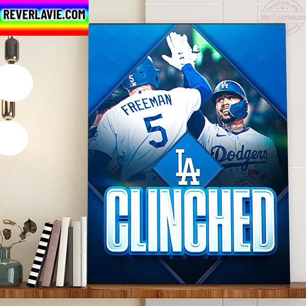 Los Angeles Dodgers Clinch A Playoff Spot This Season Home Decor Poster Canvas Los Angeles Dodgers Clinch A Playoff Spot This Season Home Decor Poster Canvas