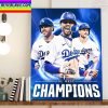 Los Angeles Dodgers National League West Champions Home Decor Poster Canvas