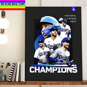 Los Angeles Dodgers National League West Champions Home Decor Poster Canvas