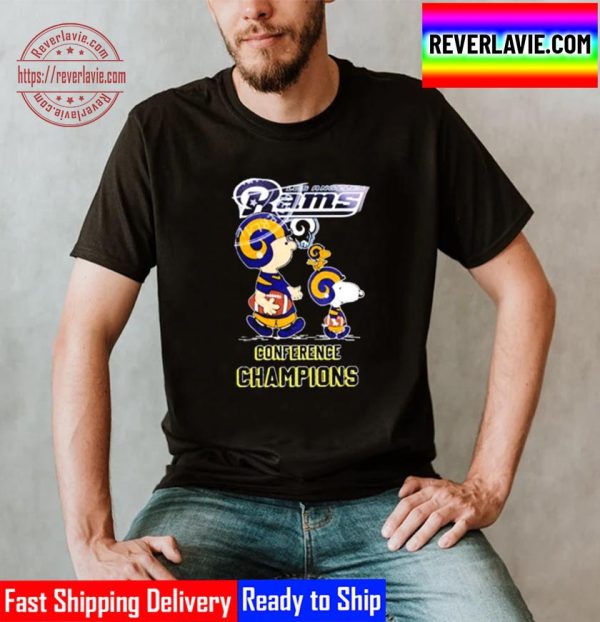 Los Angeles Ramsx Snoopy Peanut 2022 NFC Conference Champions Unisex T-Shirt