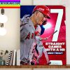 Mike Trout 7 Straight Games With A HR Home Decor Poster Canvas