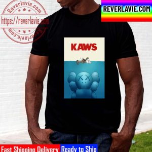 Monster In The Deep Sea Iconic Movie 1975 Jaws x Kaws Unisex T-Shirt