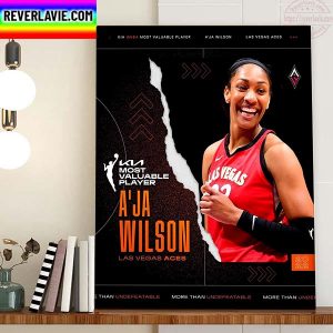 Most Valuable Player A’ja Wilson Las Vegas Aces 2022 WNBA MVP Home Decor Poster Canvas