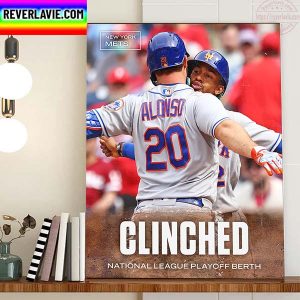 New York Mets Are MLB 2022 Postseason Bound Clinched NL Playoff Berth Home Decor Poster Canvas