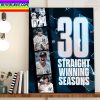 New York Yankees Most Consecutive Winning Seasons In MLB Home Decor Poster Canvas