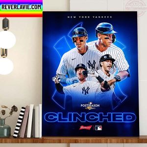 New York Yankees Clinched 2022 MLB Postseason Home Decor Poster Canvas