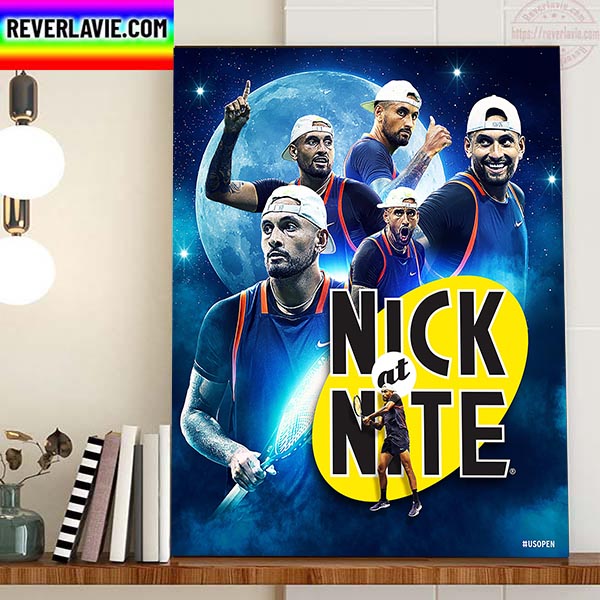 Nicholas Kyrgios Nick At Nite In US Open Tennis Home Decor Poster Canvas Nicholas Kyrgios Nick At Nite In US Open Tennis Home Decor Poster Canvas