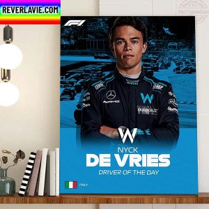 Nyck de Vries Is F1 Driver Of The Day In Italian GP Home Decor Poster Canvas