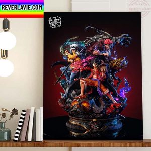 One Piece Luffy x Law x Kid Home Decor Poster Canvas