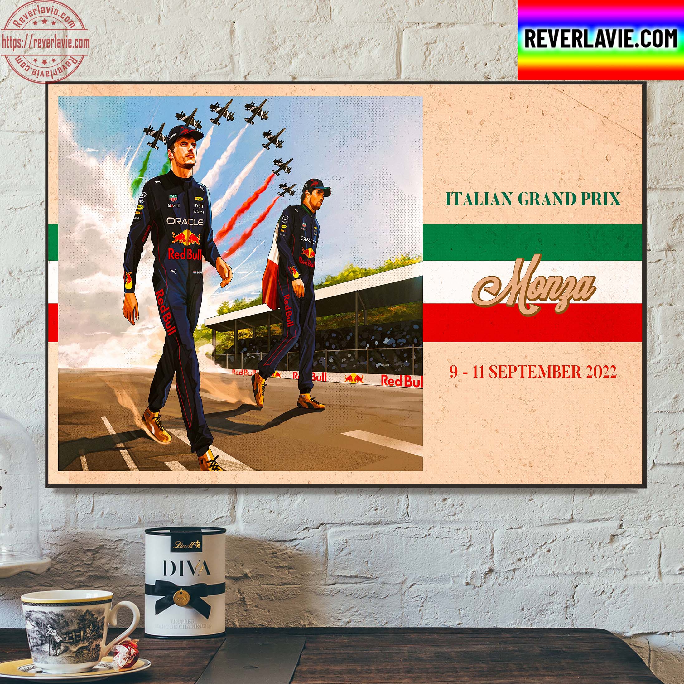 Oracle Red Bull Racing Ciao Monza At The Italian GP Home Decor Poster Canvas Oracle Red Bull Racing Ciao Monza At The Italian GP Home Decor Poster Canvas