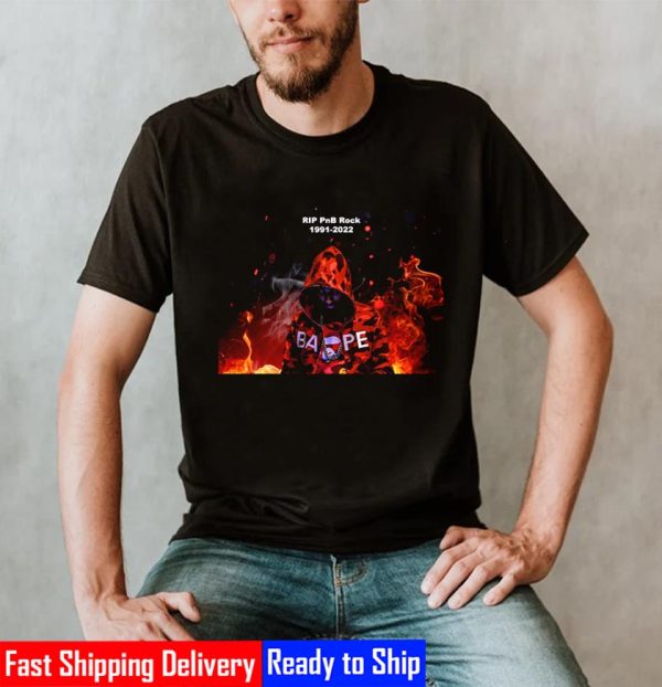 PnB Rock Bape Fire RIP PnB Rock Unisex T-Shirt