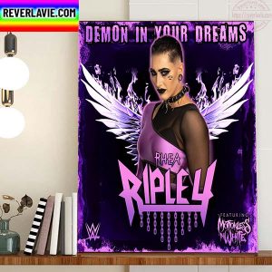 Rhea Ripley WWE Demon In Your Dreams Home Decor Poster Canvas
