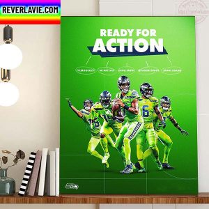 Seattle Seahawks Ready For Action Green In NFL Home Decor Poster Canvas