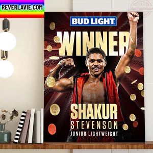 Shakur Stevenson Is Bud Light  Junior Lightweight Winner Home Decor Poster Canvas