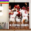 St Louis Cardinals 2022 National League Central Champions Home Decor Poster Canvas