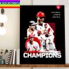 St Louis Cardinals Are NL Central Champs Home Decor Poster Canvas