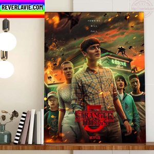 Stranger Things 5 Hawkins Will Fall Final Season 2024 Home Decor Poster Canvas