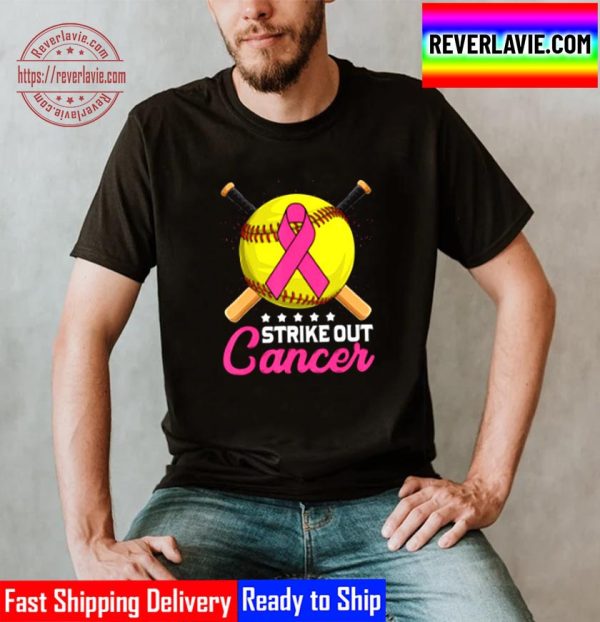 Strike Out Breast Cancer Awareness Day Pink Ribbon Softball Unisex T-Shirt