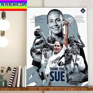 Sue Bird Retirement A Career A Legend Thank You Sue Home Decor Poster Canvas