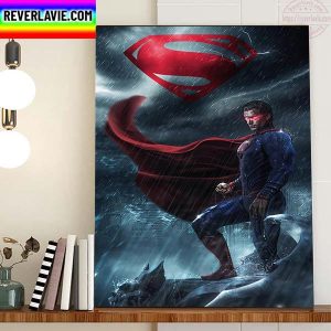 Super Man In Man Of Steel 2 Of DC Comics Home Decor Poster Canvas