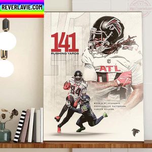 The Atlanta Falcons Cordarrelle Patterson 141 Rushing Yards Home Decor Poster Canvas