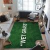 Gucci Golden Logo In Black Background Area Rug