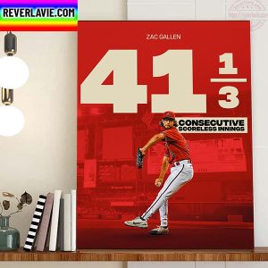 Zac Gallen Consecutive Scoreless Innings Home Decor Poster Canvas
