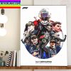 2022 F1 World Champion Max Verstappen Second Title Poster Canvas