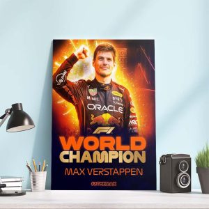 2022 F1 World Champion Max Verstappen Second Title Poster Canvas