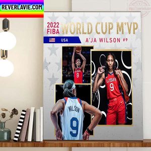 2022 FIBA World Cup MVP Is Aja Wilson Home Decor Poster Canvas