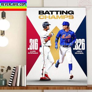 2022 MLB Batting Champs Luis Arraez And Jeff McNeil Home Decor Poster Canvas