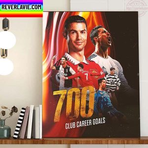 700 Club Career Goals For Cristiano Ronaldo Home Decor Poster Canvas