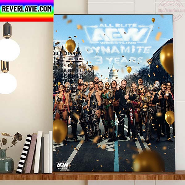 AEW Dynamite 3 Year Anniversary Show Home Decor Poster Canvas AEW Dynamite 3 Year Anniversary Show Home Decor Poster Canvas