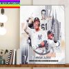 Aaron Judge 62 HRs In American League Single Season HR Record Holder Home Decor Poster Canvas