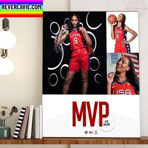 Aja Wilson Is 2022 FIBA Women’s Basketball World Cup MVP Home Decor Poster Canvas