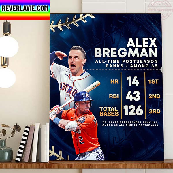 Alex Bregman Of Houston Astros All Time Postseason Ranks Among 3B Home Decor Poster Canvas Alex Bregman Of Houston Astros All Time Postseason Ranks Among 3B Home Decor Poster Canvas
