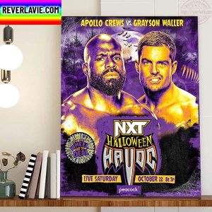 Apollo Crews Vs Grayson Waller At WWE NXT Halloween Havoc Home Decor Poster Canvas