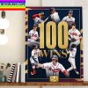 Atlanta Braves 100 Wins Home Decor Poster Canvas