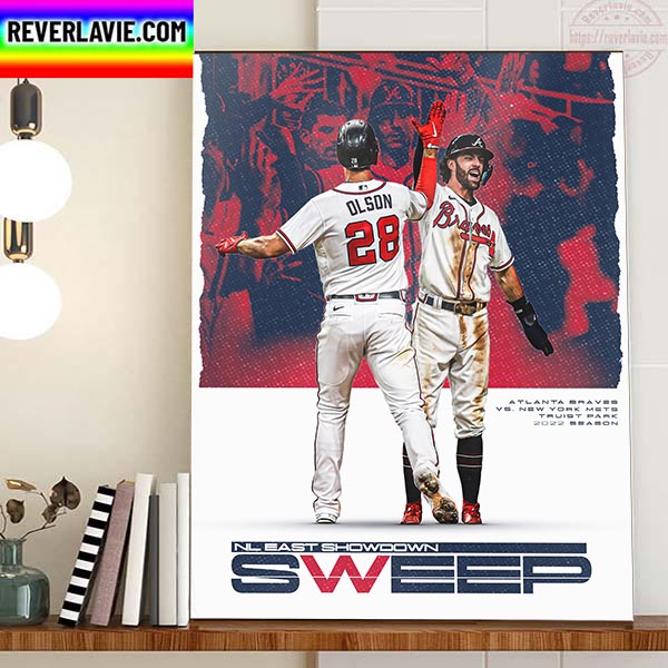 Atlanta Braves NL East Showdown Sweep Home Decor Poster Canvas Atlanta Braves NL East Showdown Sweep Home Decor Poster Canvas
