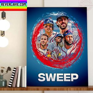 Atlanta Braves Sweep 100th Win Of The Season Home Decor Poster Canvas
