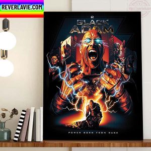 Black Adam Power Born From Rage DC Movie Home Decor Poster Canvas