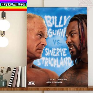 Billy Gunn Vs Swerve Strickland On AEW Dynamite Home Decor Poster Canvas