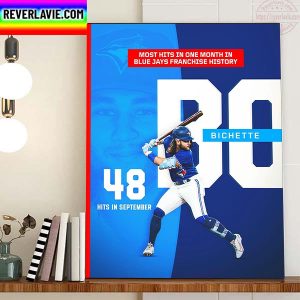 Bo Bichette 48 Hits In A Month Sets The Franchise Record Home Decor Poster Canvas